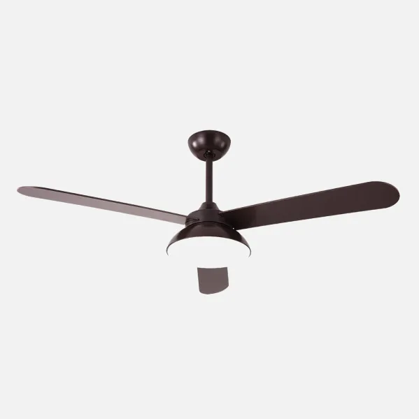 Ventilador Dc Umi 24w Marron 3 Aspas Rev. Marron/haya 132d 2950lm 3000-4000-6000k 2tijas C/remoto, Memoria Y Temporizador