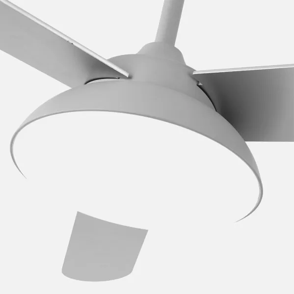 Fan Dc Umi 24w Grey 3Asp.rev. Grey/beech 132d 2950lm 3000-4000-6000k 2blades/Quake, Memória  Timer