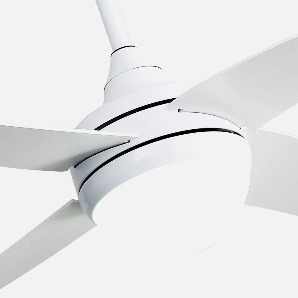 Ventilador 2xe27 Dc Klod Blanco 4 Asp.6 Vel.117d  C/remoto Y Temporizador