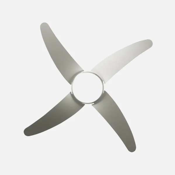 Ventilador 2xe27 Dc Klod Niquel/plata 4 Asp.6 Vel 117d C/remoto Y Temporizador