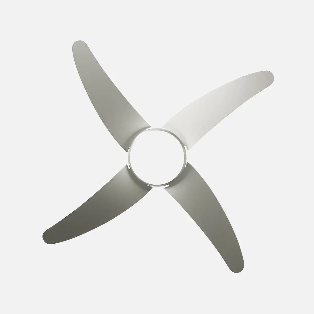 Ventilador 2xe27 Dc Klod Niquel/plata 4 Asp.6 Vel 117d C/remoto Y Temporizador