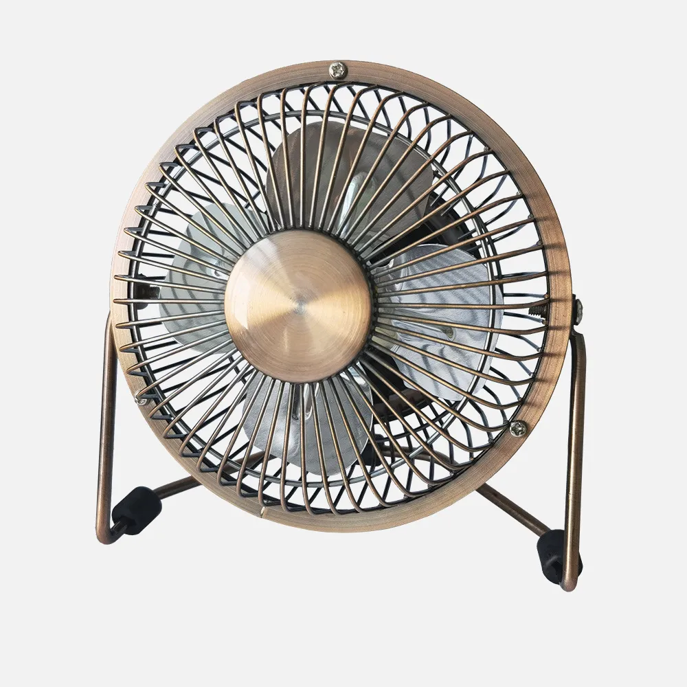 Miniventilador Sobrem.metal Bulerias 2,5w 5v Bronce 14,8X14,2X7,6 Cm Orientable Alimentacion Mediante Puerto Usb