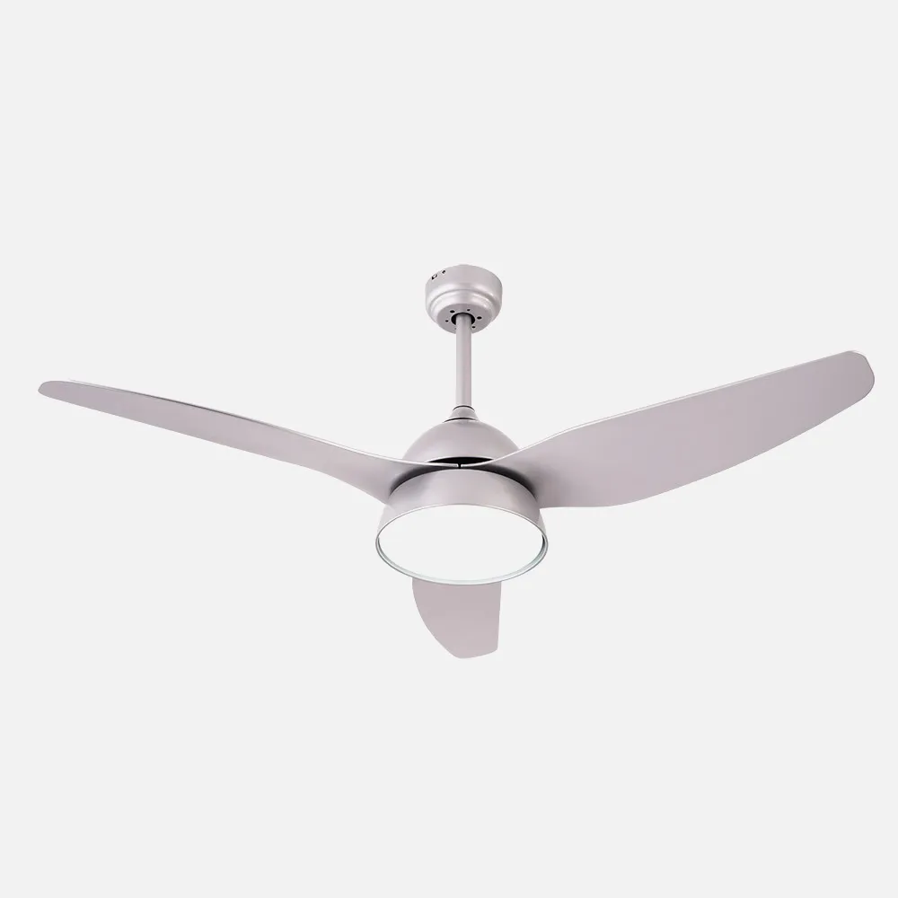 Ventilador  2xe27 Dc Kohilo Plata 3 Asp.6 Vel  132d C/remoto Y Temporizador