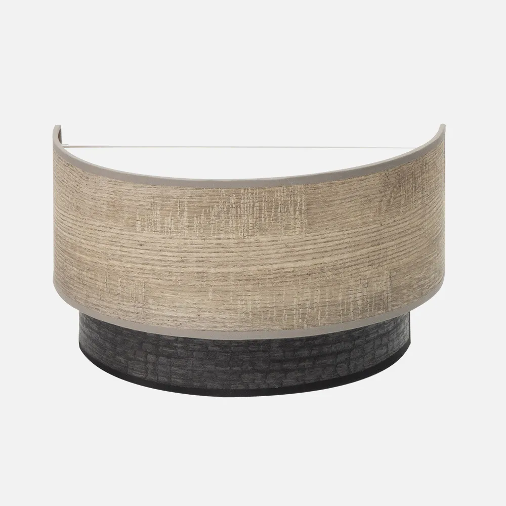 175661083 - Aplique Colet 1xe27 Negro/madera Gris 17x30x15 Cm