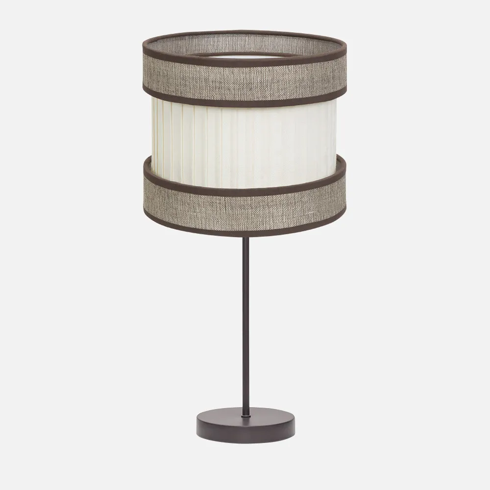 Sobremesa Alto Home 1xe27 Marron/marron-beis 61x30x30 Cm