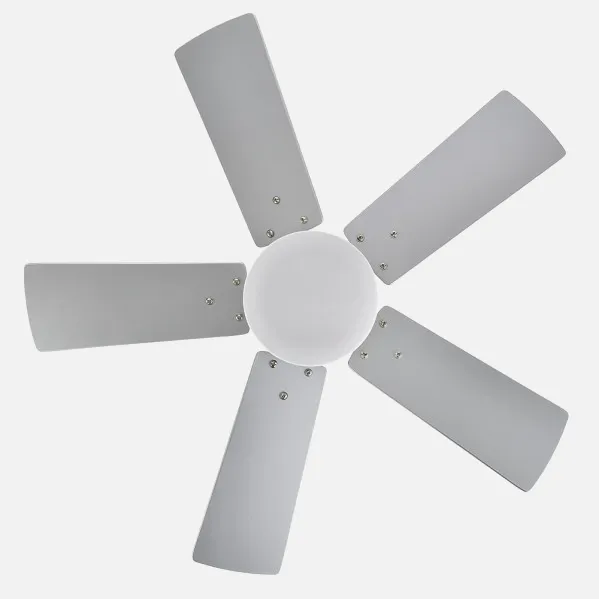 Ventilador Dc Marta 36w Niquel 5 Aspas Rev. Haya/plata  41x76d 3060lm C/ Remoto, Memoria Y Temporizador 3000k,4000k,6000k