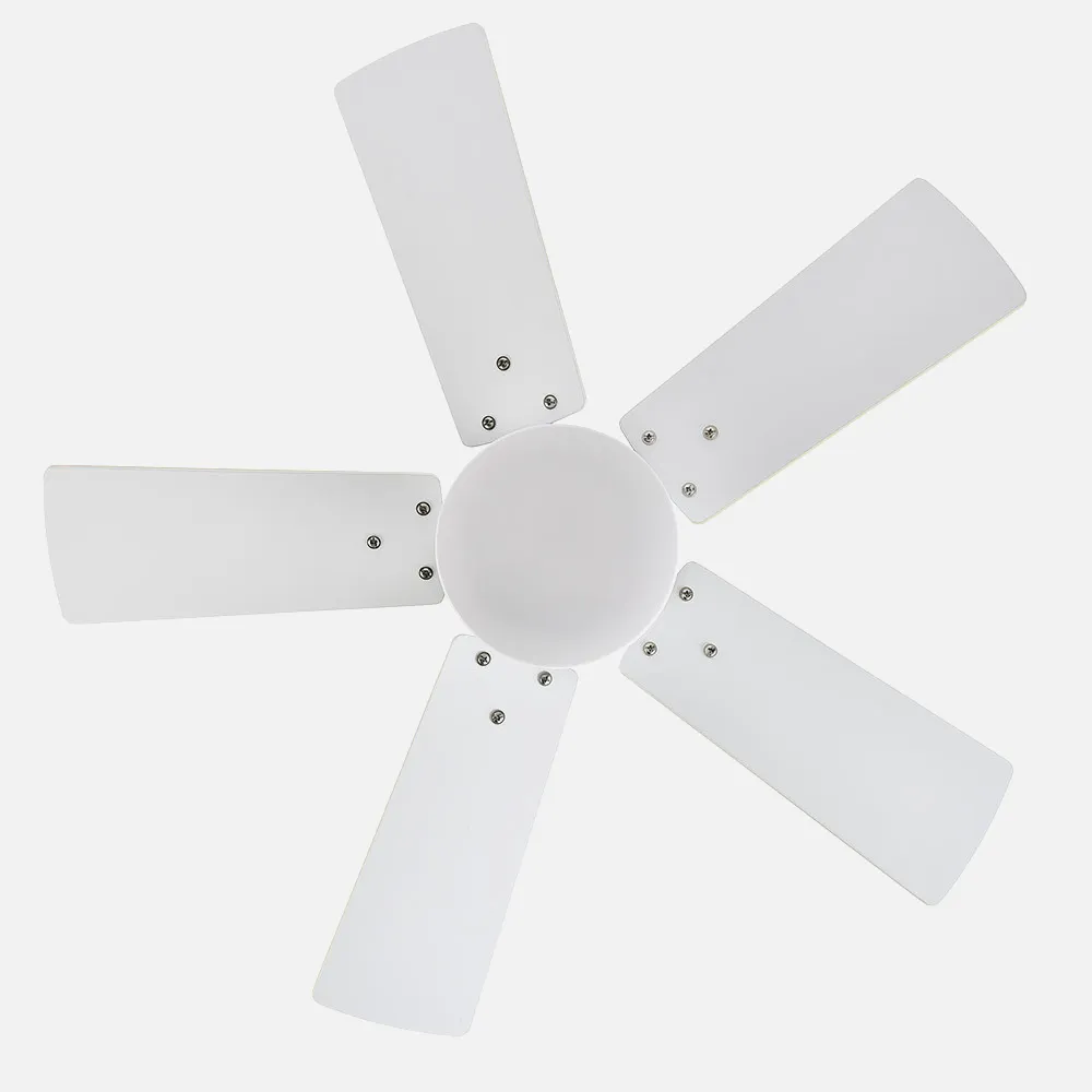 Ventilador Dc Marta 36w Blanco 5 Aspas Rev.  Blanco/haya  41x76d 3060lm C/ Remoto , Memoria Y Temporizador 3000k,4000k,6000k
