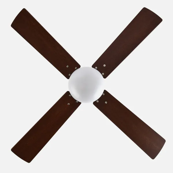 Fan Dc Sofia 2xe27 Couro 4 lâminas Rev.Cherry/walnut 40x107d/earthquake Timer