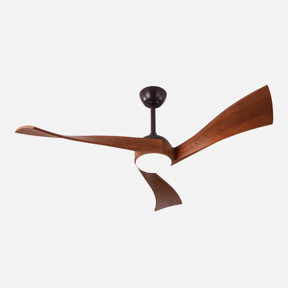 Ventilador  Dc Janubi 18w Marron/cerezo 3 Asp.6 Veloc.Reg.x132d 2350lm Remoto,memoria Y Temp.3000-4000-6000k
