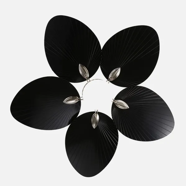Ventilador  Dc Chaw 24w 2950lm Niquel/negro 5asp.6vel.132d  C/remoto, Memoria Y Temp.3000-4000-6000k