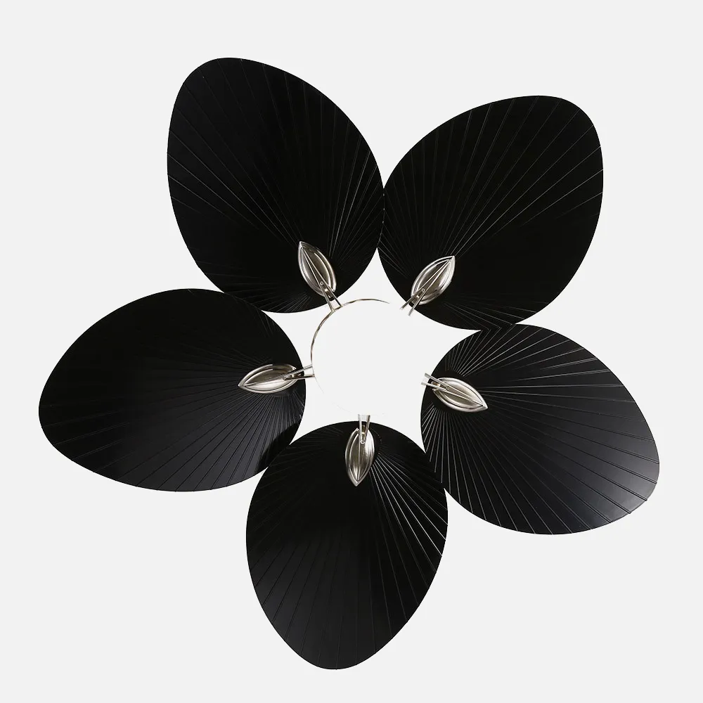 Ventilador  Dc Chaw 24w 2950lm Niquel/negro 5asp.6vel.132d  C/remoto, Memoria Y Temp.3000-4000-6000k