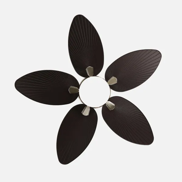 Ventilador  Dc Borasco 24w Niq/marron 5 Asp.6 Vel 132d 2950lm Remoto.memor.y Temp.3000-4000-6000k