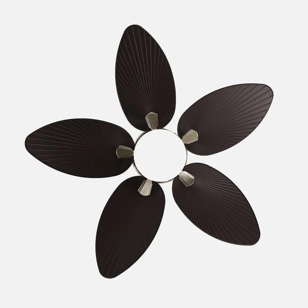 Ventilador  Dc Borasco 24w Niq/marron 5 Asp.6 Vel 132d 2950lm Remoto.memor.y Temp.3000-4000-6000k