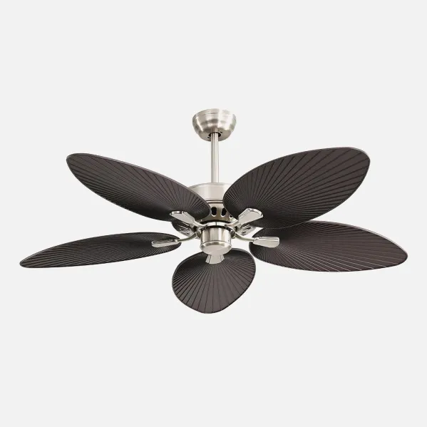 Ventilador  Dc Borasco 24w Niq/marron 5 Asp.6 Vel 132d 2950lm Remoto.memor.y Temp.3000-4000-6000k