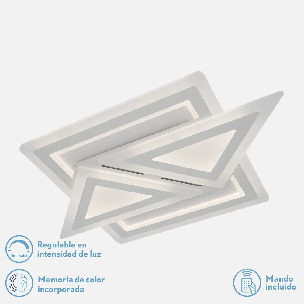 172287501 - Ceiling light 169w 3000k, 4000k, 6500k White Atria 5x74x48Cm 22815 Lm Dimmable, Memory and Remote Control