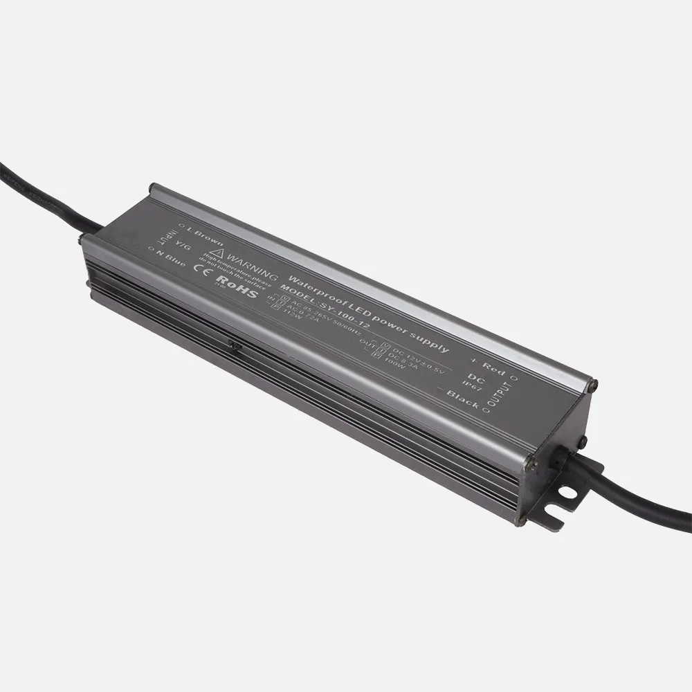 1704TRANSF-100W - Transformador Estanco 100w 12v Ip68 3x4,5x21 Cm