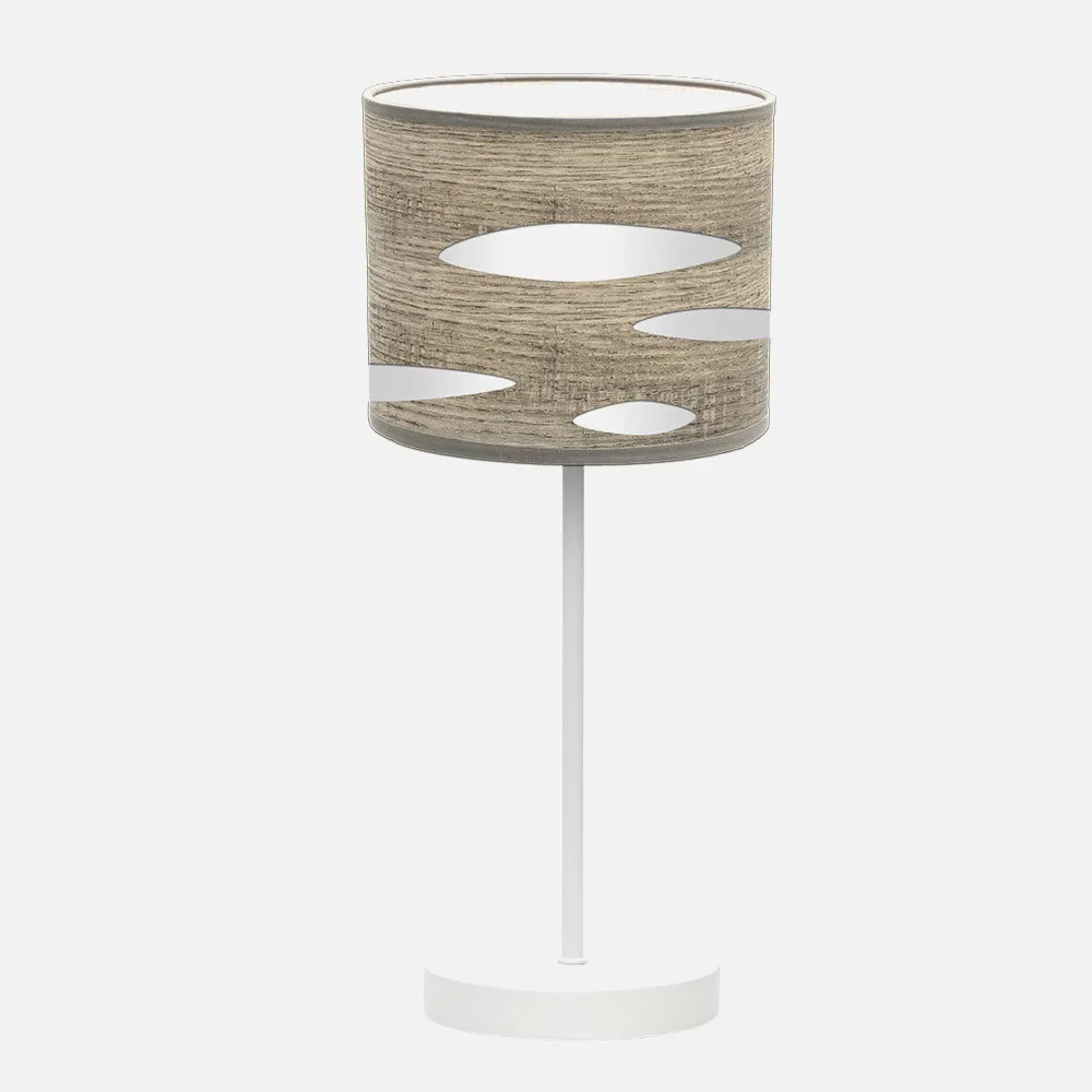 177171083 - Table lamp Odra 1xe14 White/wood Grey 42x17x17 Cm