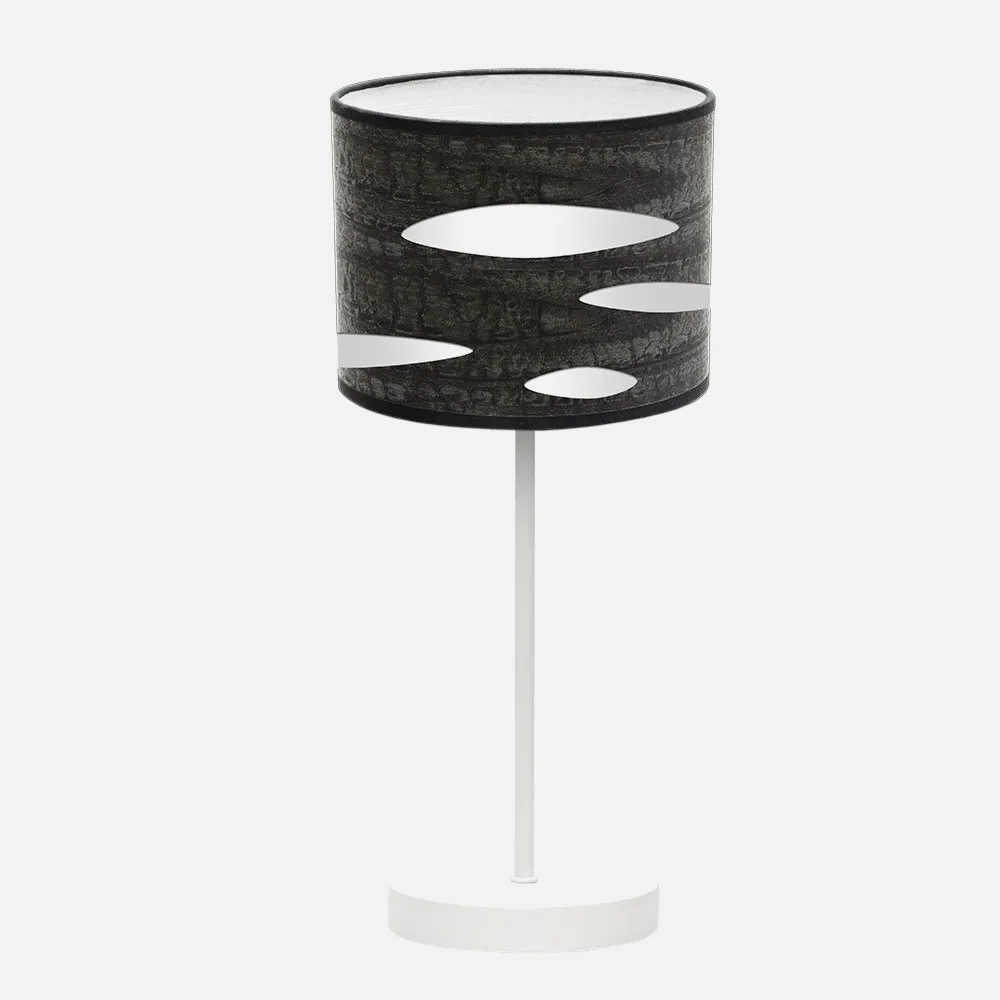 177171009 - Table lamp Odra 1xe14 White/wood Black 42x17x17 Cm