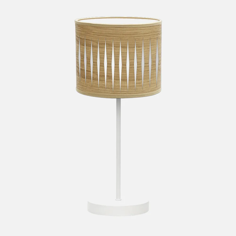 177271085 - Table lamp Piron 1xe14 White/wood Clara 42x17x17 Cm