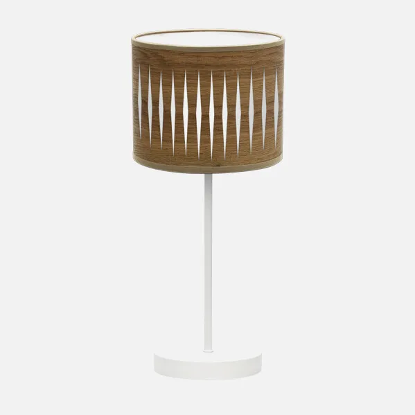 Table lamp Piron 1xe14 White/dark wood 42x17x17 Cm