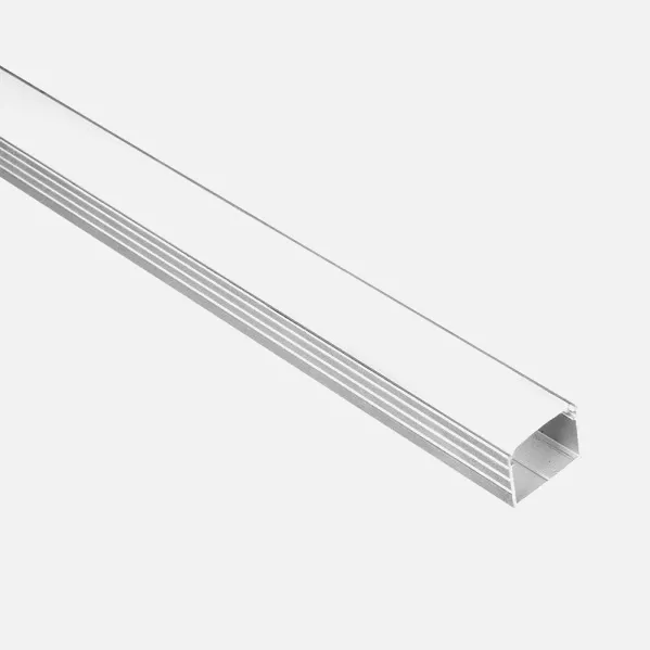 Canaleta Recta Aluminio Para Cinta De Led  2m  Con 4 Tapas Incluidas 1,4x1,8x200 Cm