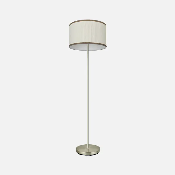 Pie Salon Soprano 1xe27 Cuero/beis 154x40x40 Cm