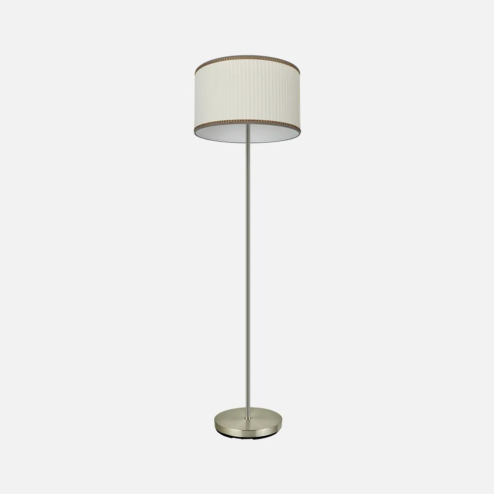 Pie Salon Soprano 1xe27 Cuero/beis 154x40x40 Cm