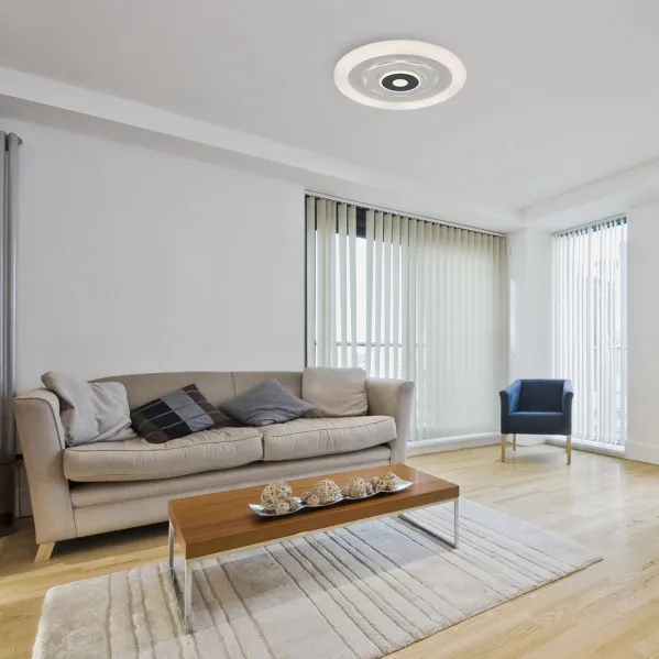 Plafon 78w 3000k, 4000k, 6500k Anthe Blanco/gris 9x50x50cm 10530Lm Regulable, Memoria y C. Remoto