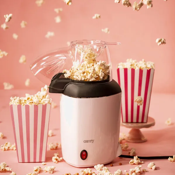 Palomitero 1200w Blanco C/luz Indicadora Preparac. Sin Aceite O Grasa C/medidor Porciones