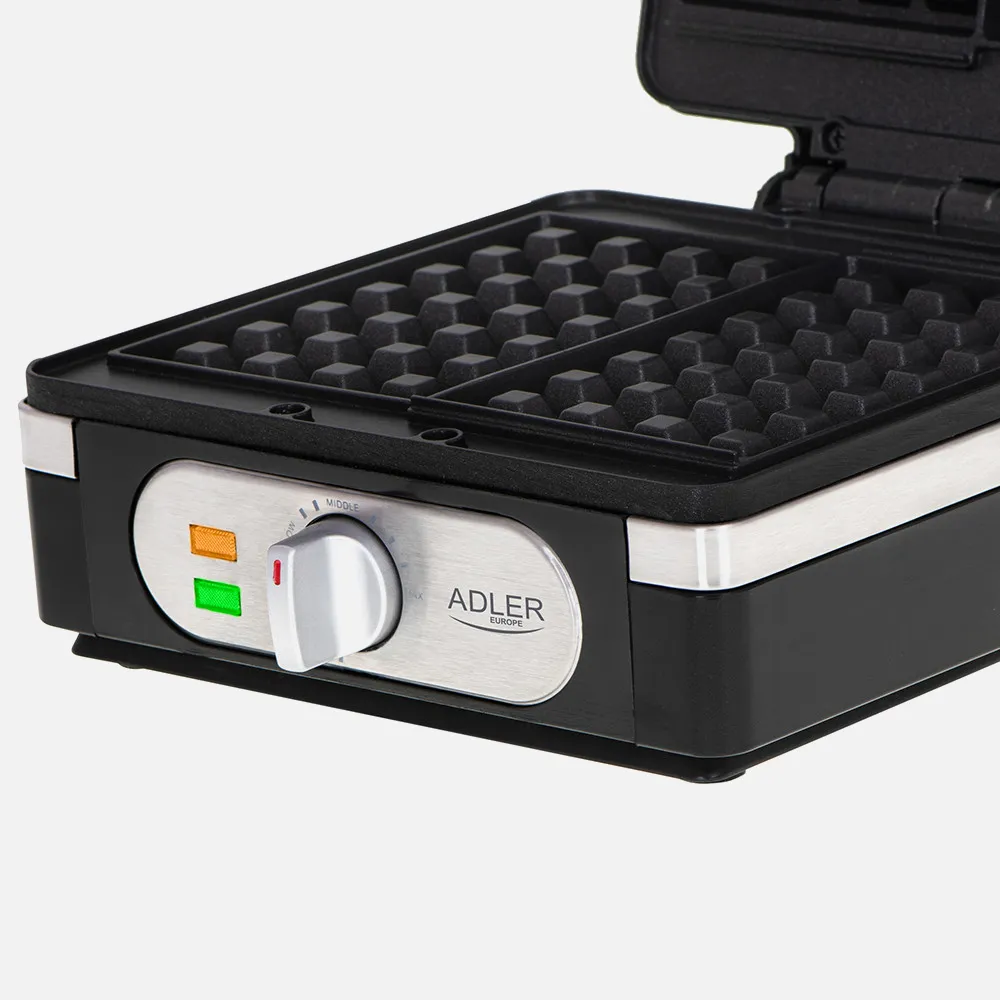 Walfrera 2000w Control Temperatura 14x19,5x27cm C/luz Encendido Para 2 Gofres 8,5x14,5cm