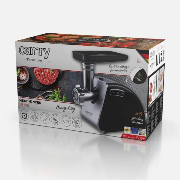Moedor de carne 1600w 2kg/min 3 lâminas Ac.inoxid 2vel c/acessórios Fácil Desmontagem  Limpeza