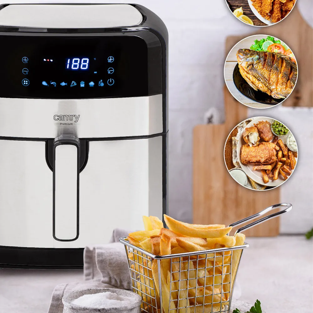 Freidora Sin Aceite 5l 2500w Convercc De Aire 9pro Tactil 33,5x28,5x36,5cm Apagdo Automatic