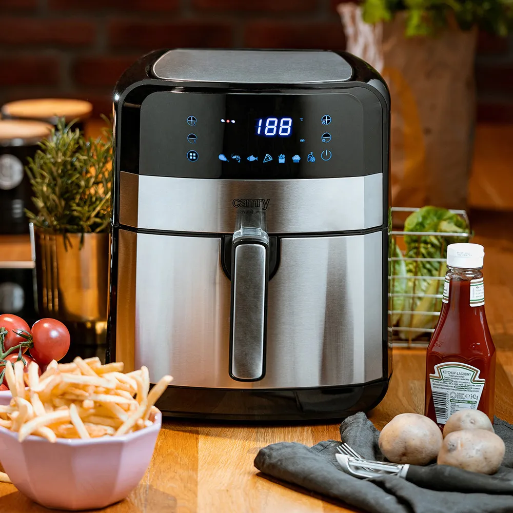 Freidora Sin Aceite 5l 2500w Convercc De Aire 9pro Tactil 33,5x28,5x36,5cm Apagdo Automatic