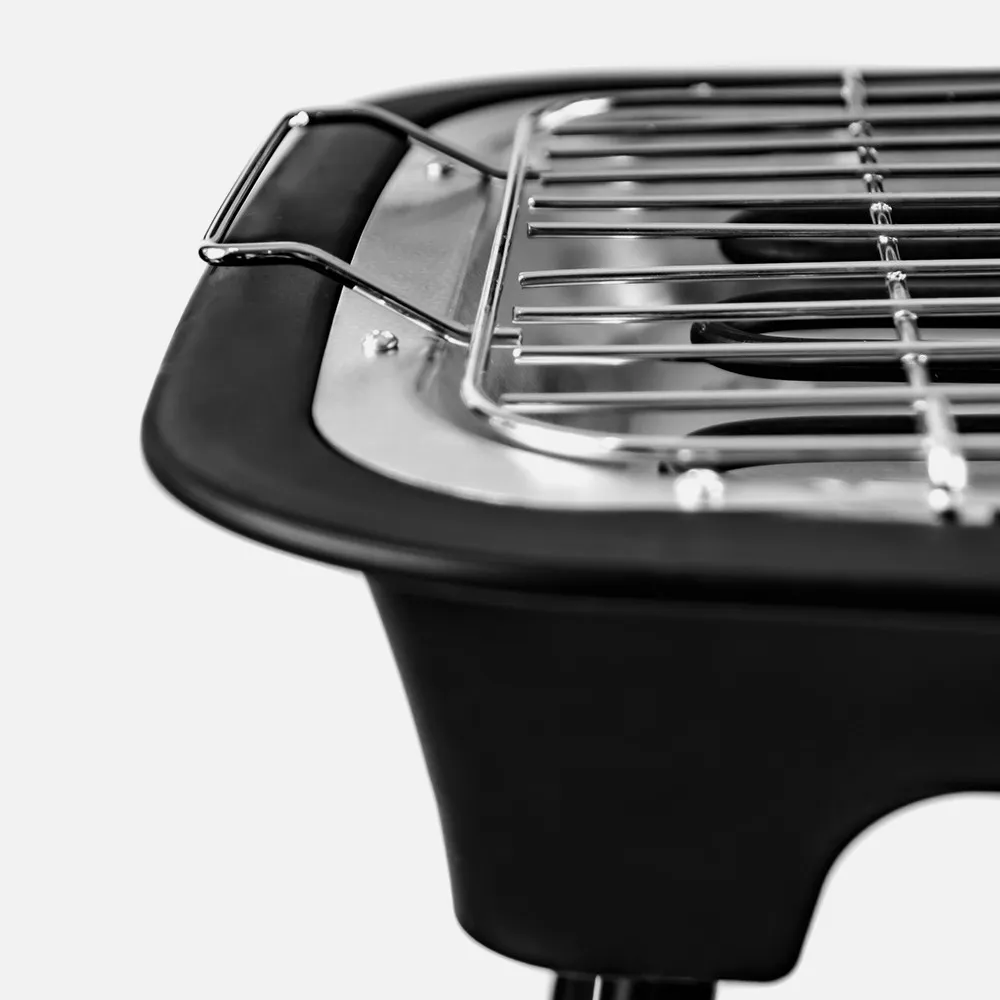 Grill Elect.portatil 2400w Bandeja Goteo C/calenta Extraible Rejilla 31x21cm Termost.c/luz