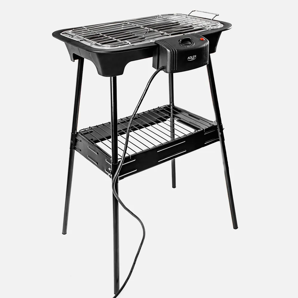 Grill Elect.portatil 2400w Bandeja Goteo C/calenta Extraible Rejilla 31x21cm Termost.c/luz