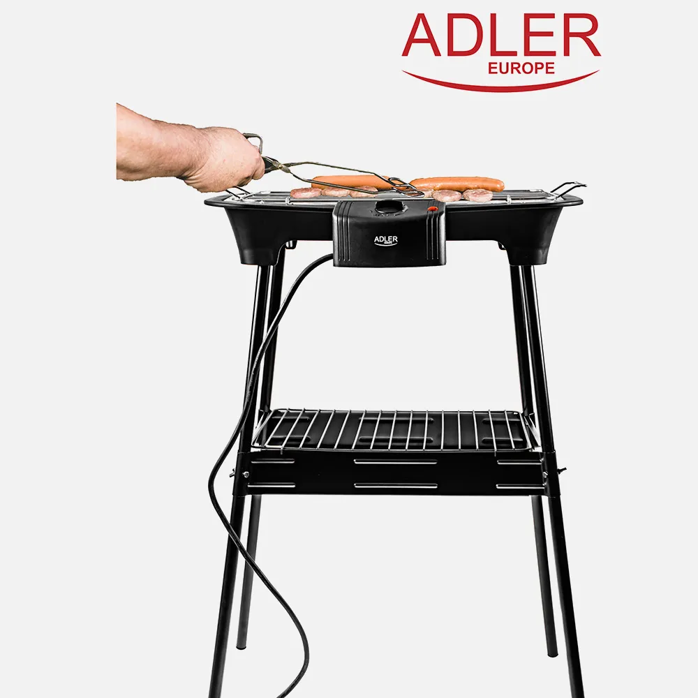 Grill Elect.portatil 2400w Bandeja Goteo C/calenta Extraible Rejilla 31x21cm Termost.c/luz