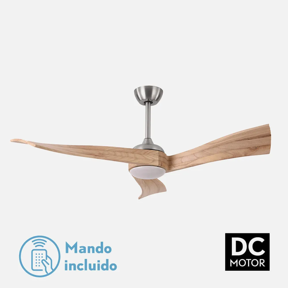 173491342 - Ventilador  Dc Janubi 18w Niq/haya 3 Asp.6 Vel.Reg.x132d  2350lm Remoto,memoria Y Temp.3000-4000-6000k