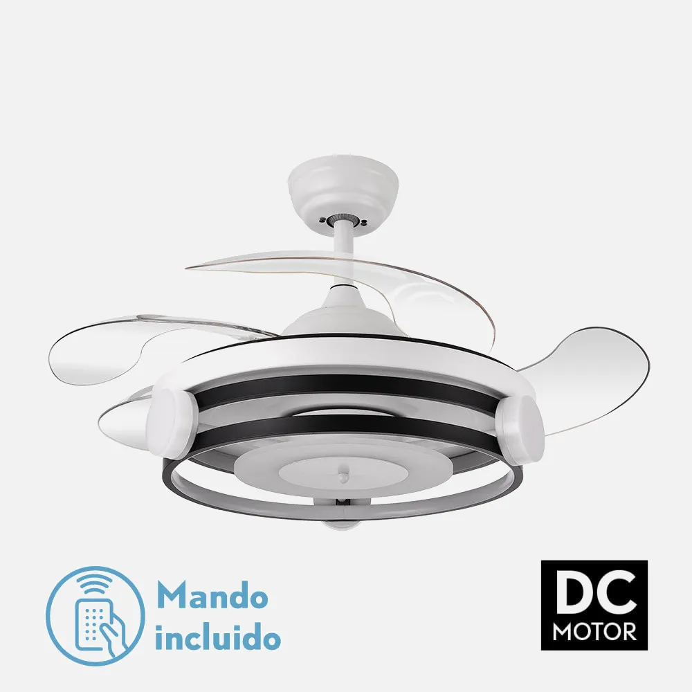 Ventilador Dc Belat 72w 6117lm Blanco 4 As.desp.108d 3 Encend.3 Colores. Remoto, Memoria Y Temporizador