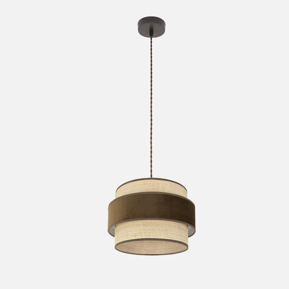 177493002 - Colgante Reyes 1xe27 Natural/marron Regx30x30 cm