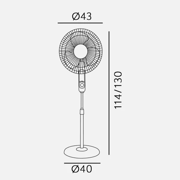 Fan Of Foot Calma Bl.3 Vel.45w.3 Blades  43 D C/ Remote.timer 0,5h-7,5h