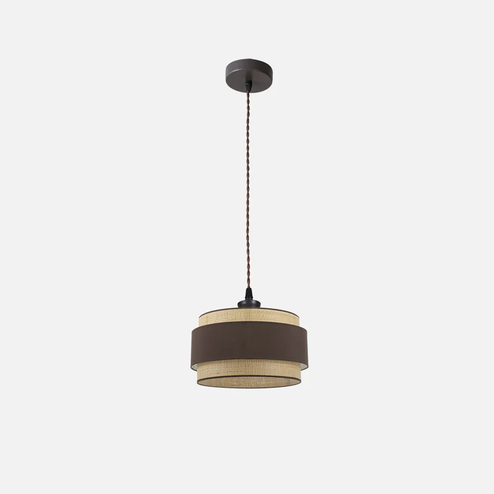 174293002 - Colgante Kandy 1xe27 Natural/marron Regx30x30 Cm
