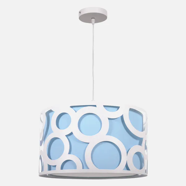 Colgante Orlando Azul/blanco 1xe27 REG X30X30 Cm