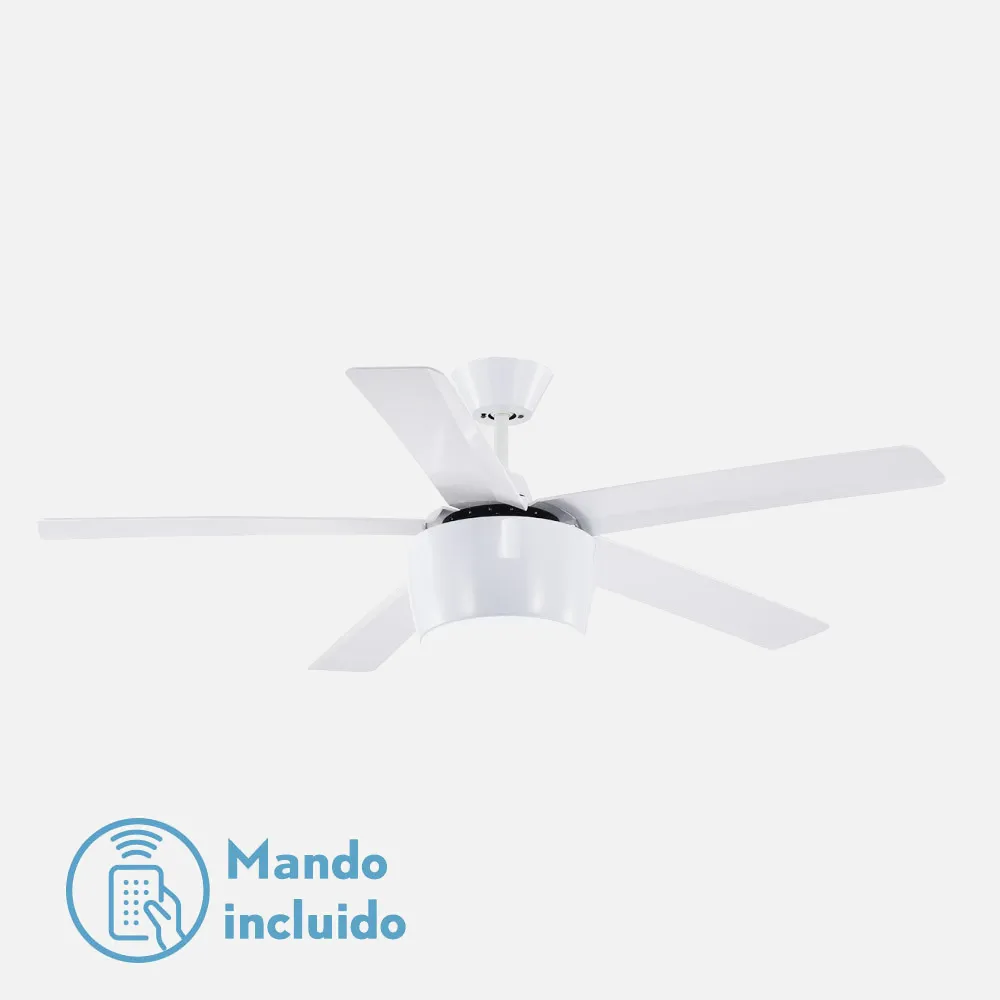Ventilador Bali 48w 4000k Blanco 5 Aspas    48x132d 3840lm C/ Remoto
