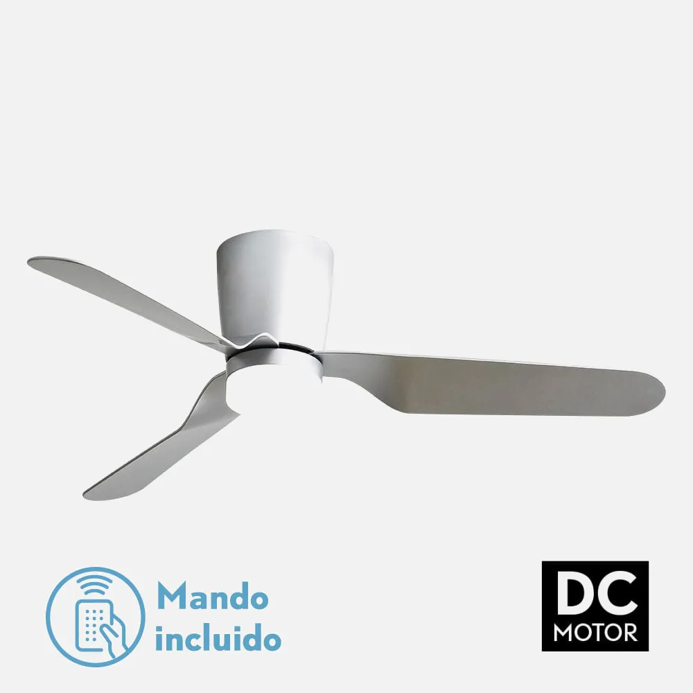 129191342 - Ventilad 18w Dc Kochi Niquel 3 Aspas Plata 6 Veloc. 3000k, 4000k, 6000k C/remoto Y Temporizador 132 D 2025
