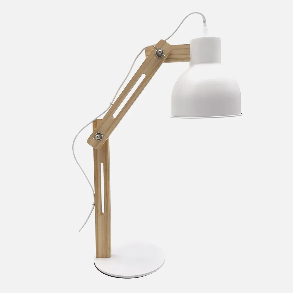 162071001 - Flexo Baptista 1xe27 Branco/Bech 46x14x35 Cm Articulado