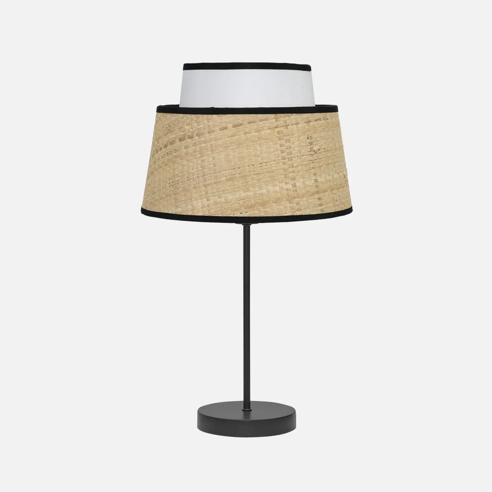 177771001 - Sobremesa Jia 1xe14 Natural/blanco 40x20x20 Cm