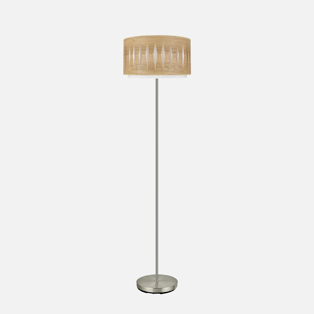 177841085 - Pie Salon Alexandra 1xe27 Niquel/madera Clara 162x40x40 Cm