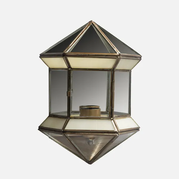 Wall light Hexagonal 1xe27 Granadino Opalina 27x20x11 Cm