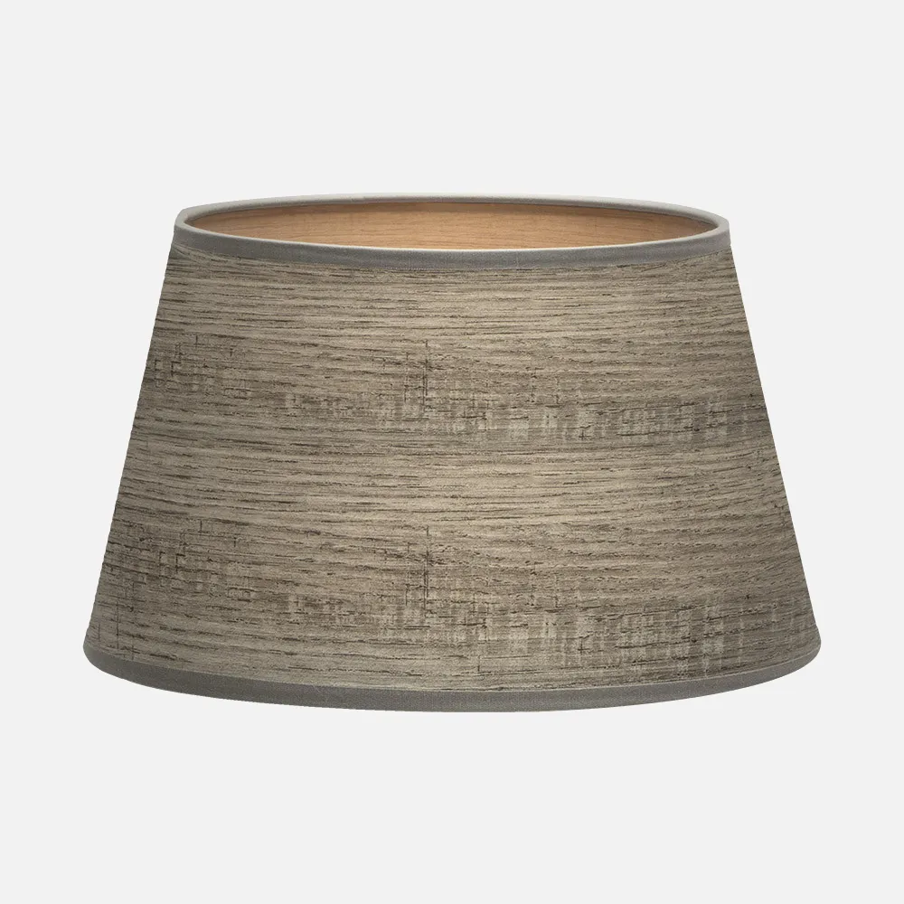178314583 - Pantalla Salma E27 Madera Gris 45dx35dx30h Conica   Abierta