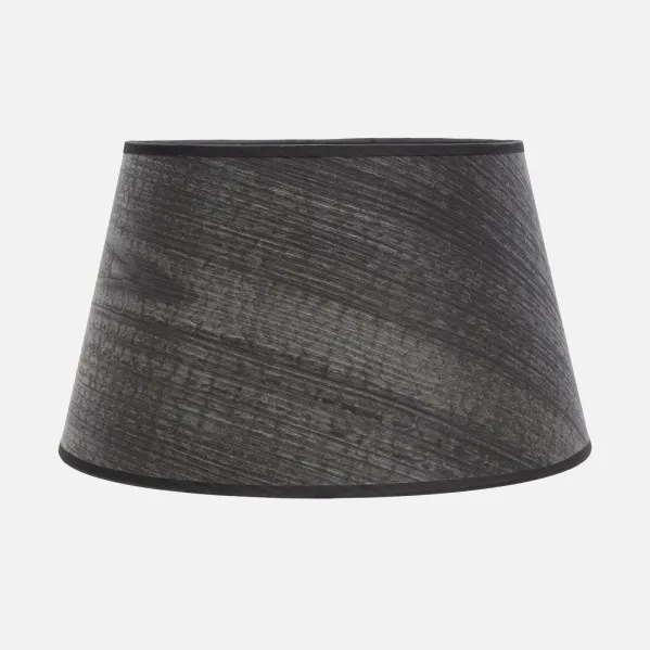 Lampshade Salma E27 Wood Black 45dx35dx30h Conical Open